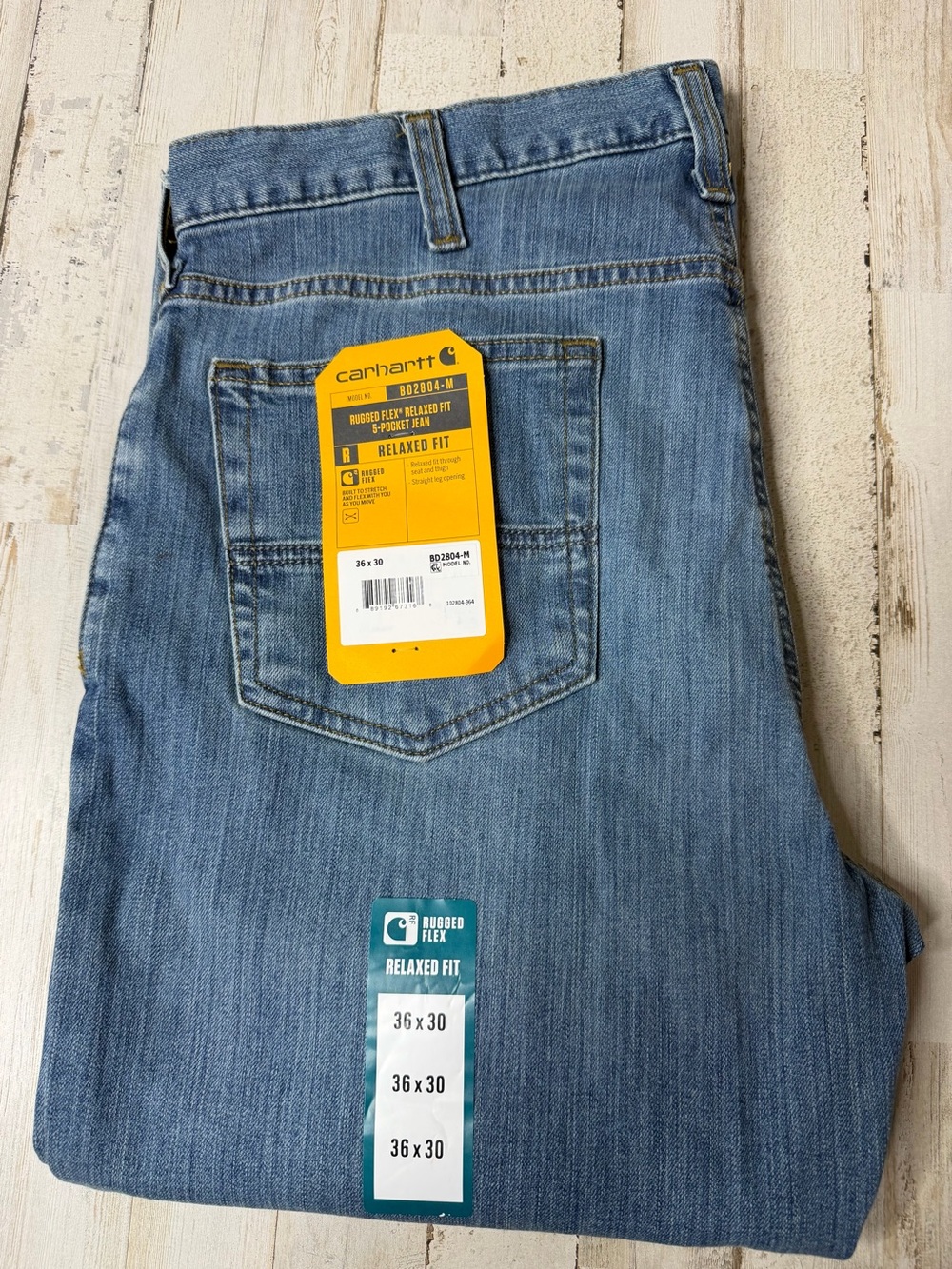 Carhartt Men’s Medium Blue Relaxed Fit Jeans - Picture 3 of 6
